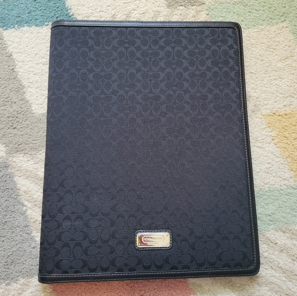Coach Accessories Coach Portfolio Canvas Leather Notepad Notebook